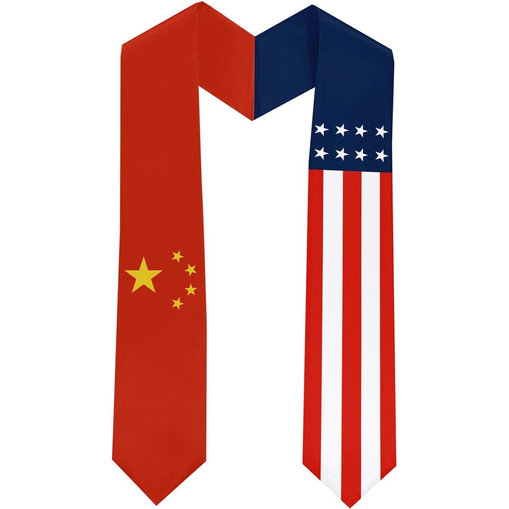 3585 China Flag International Students Graduation Sash Stole Scarves 180 X